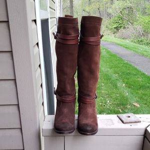 FRYE JANE SUEDE KNEE HIGH BOOTS